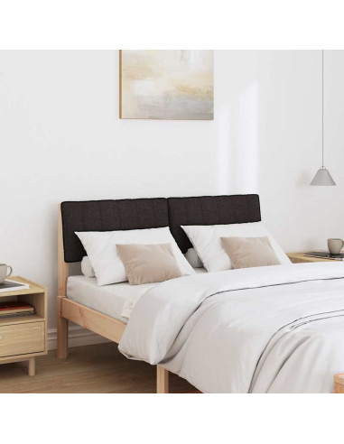 Testiera imbottita Nero 120 cm Pino massello