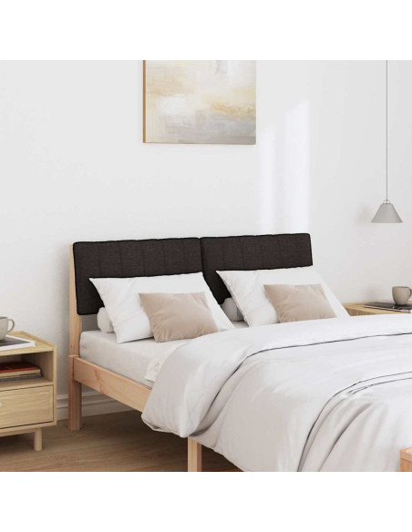 Testiera imbottita Nero 120 cm Pino massello