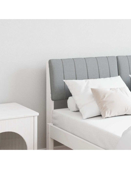 Testiera imbottita Grigio chiaro 120 cm Pino massello
