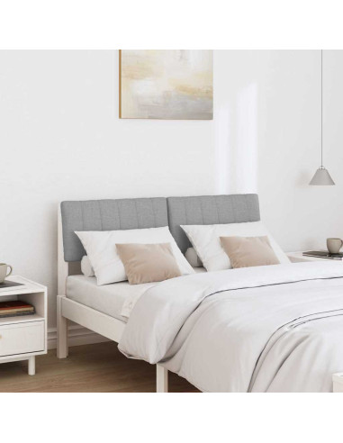 Testiera imbottita Grigio chiaro 120 cm Pino massello