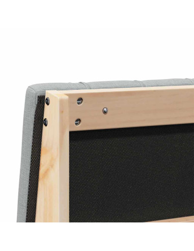 Testiera imbottita Grigio chiaro 100 cm Pino massello