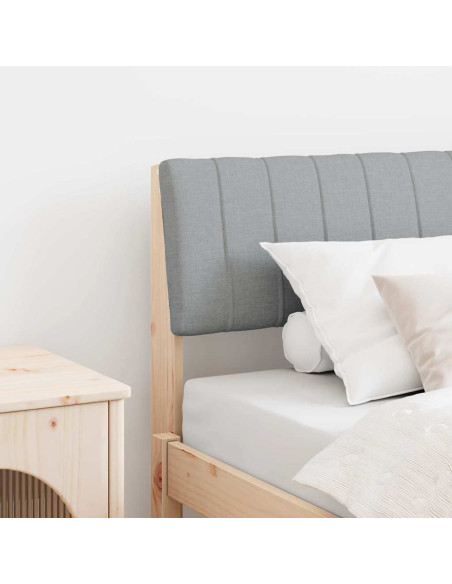 Testiera imbottita Grigio chiaro 90 cm Pino massello