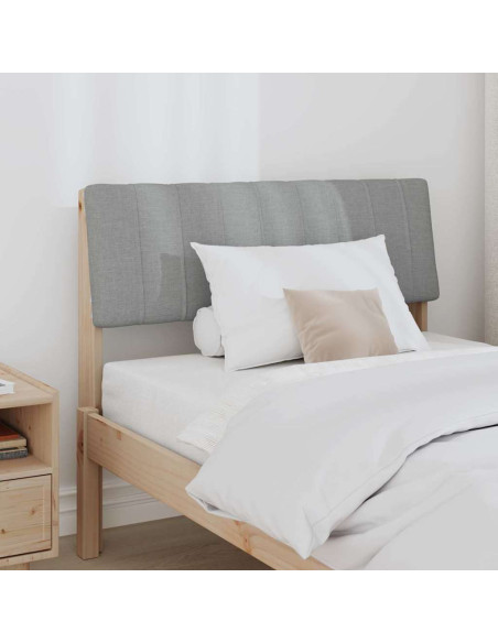 Testiera imbottita Grigio chiaro 90 cm Pino massello