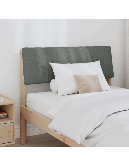 Testiera imbottita Grigio scuro 90 cm Pino massello