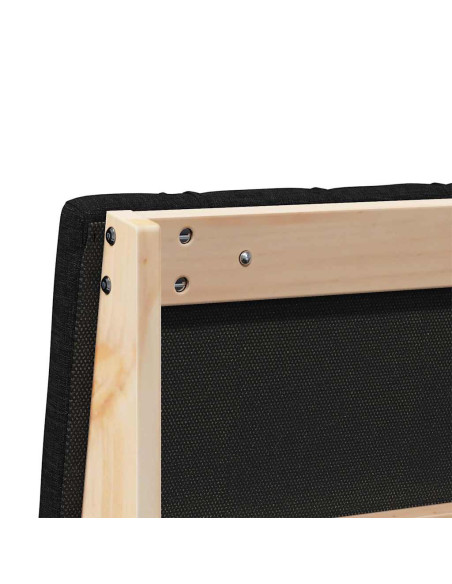 Testiera imbottita Nero 90 cm Pino massello