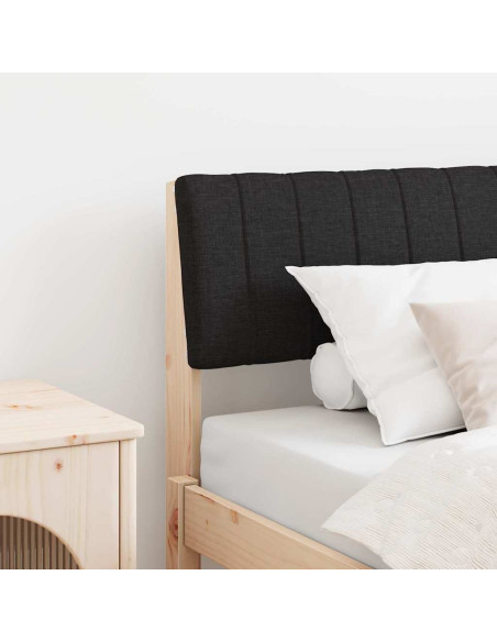 Testiera imbottita Nero 90 cm Pino massello