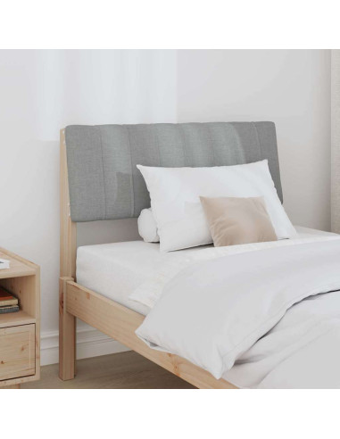 Testiera imbottita Grigio chiaro 80 cm Pino massello