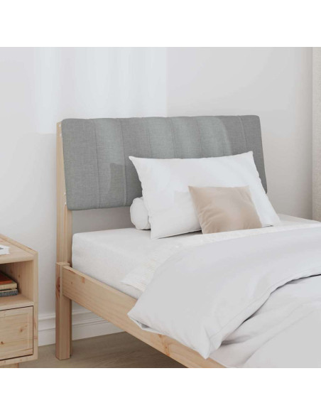 Testiera imbottita Grigio chiaro 80 cm Pino massello