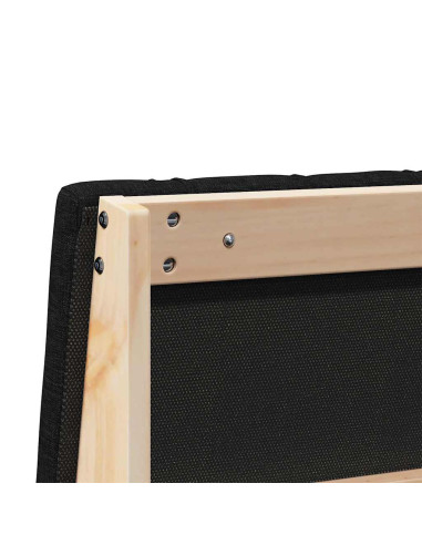 Testiera imbottita Nero 80 cm Pino massello