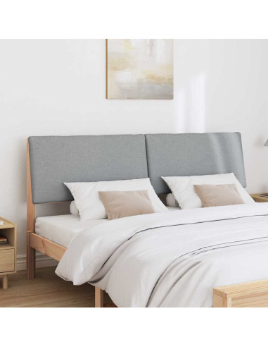 Testiera imbottita Grigio chiaro 200 cm Pino massello