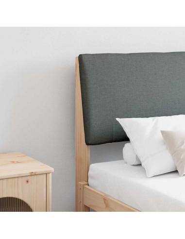 Testiera imbottita Grigio scuro 200 cm Pino massello