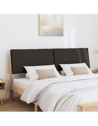 Testiera imbottita Nero 200 cm Pino massello