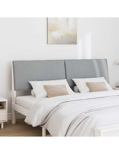 Testiera imbottita Grigio chiaro 200 cm Pino massello