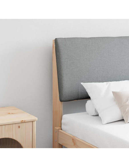 Testiera imbottita Grigio chiaro 180 cm Pino massello