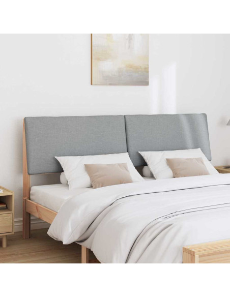 Testiera imbottita Grigio chiaro 180 cm Pino massello