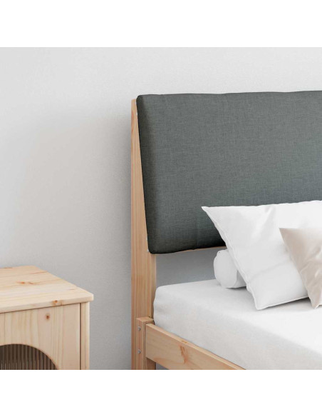 Testiera imbottita Grigio scuro 180 cm Pino massello