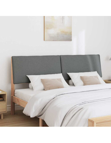 Testiera imbottita Grigio scuro 180 cm Pino massello