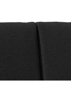 Testiera imbottita Nero 180 cm Pino massello 2