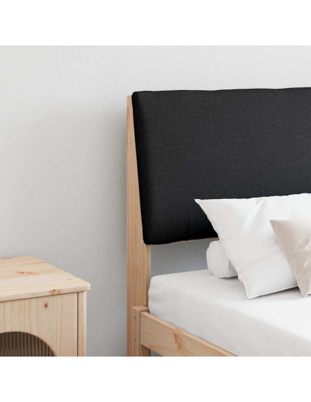 Testiera imbottita Nero 180 cm Pino massello