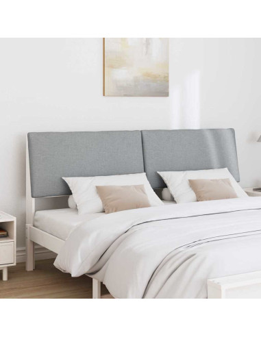Testiera imbottita Grigio chiaro 180 cm Pino massello