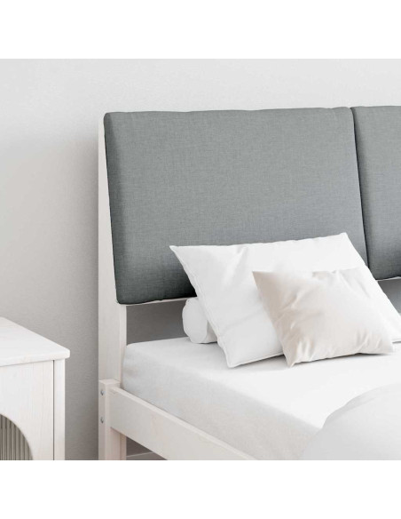 Testiera imbottita Grigio chiaro 160 cm Pino massello