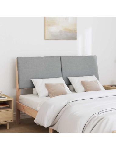 Testiera imbottita Grigio chiaro 150 cm Pino massello