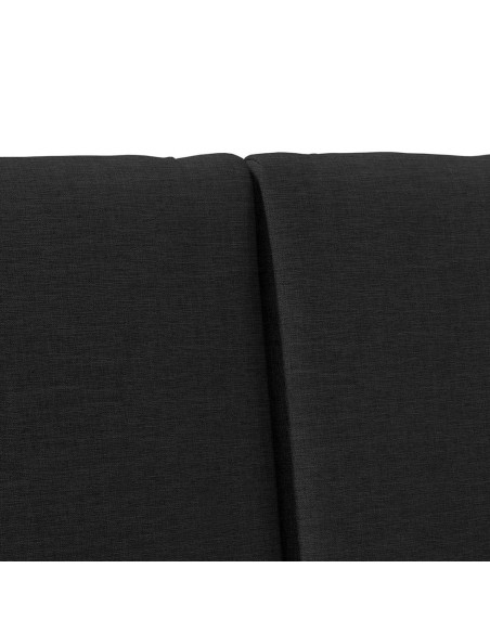 Testiera imbottita Nero 150 cm Pino massello