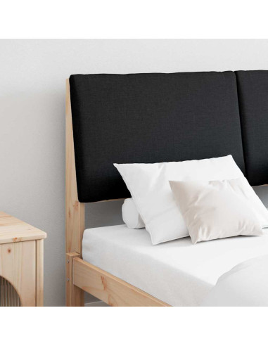 Testiera imbottita Nero 150 cm Pino massello