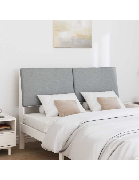 Testiera imbottita Grigio chiaro 150 cm Pino massello