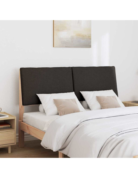 Testiera imbottita Nero 140 cm Pino massello
