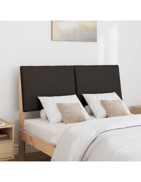 Testiera imbottita Nero 135 cm Pino massello