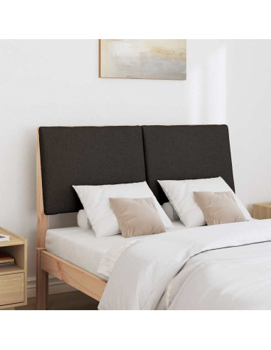 Testiera imbottita Nero 120 cm Pino massello