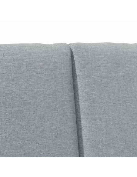 Testiera imbottita Grigio chiaro 120 cm Pino massello