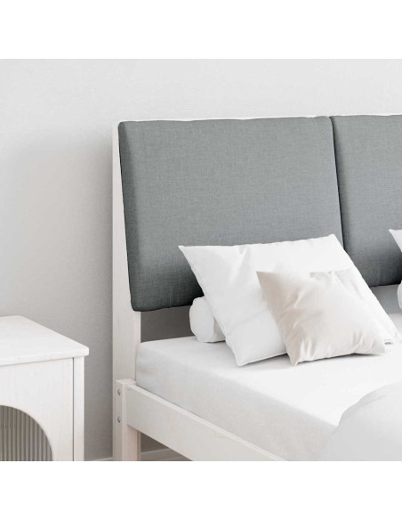 Testiera imbottita Grigio chiaro 120 cm Pino massello