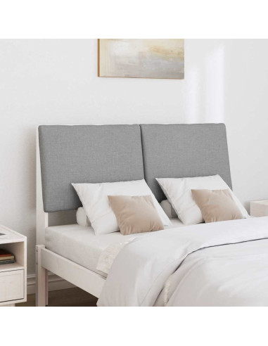 Testiera imbottita Grigio chiaro 120 cm Pino massello