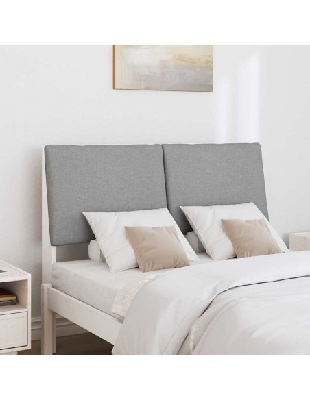 Testiera imbottita Grigio chiaro 120 cm Pino massello