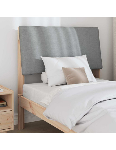 Testiera imbottita Grigio chiaro 100 cm Pino massello