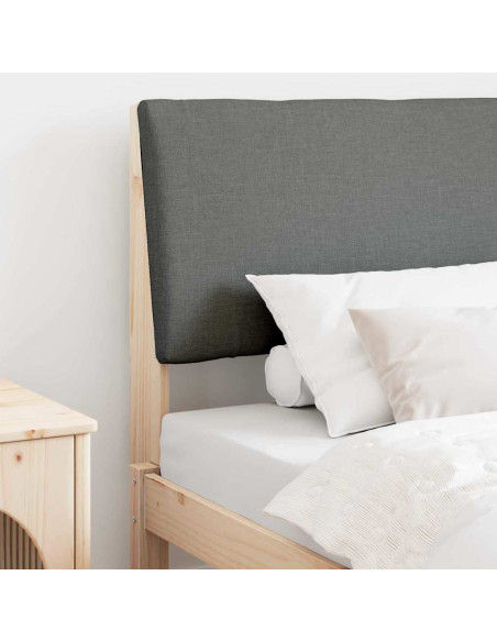 Testiera imbottita Grigio scuro 100 cm Pino massello