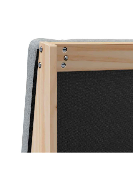 Testiera imbottita Grigio chiaro 90 cm Pino massello