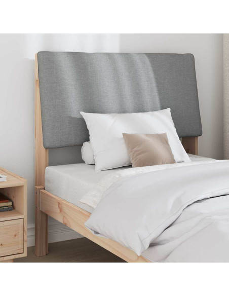 Testiera imbottita Grigio chiaro 90 cm Pino massello