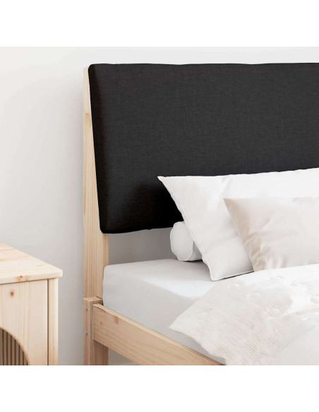 Testiera imbottita Nero 90 cm Pino massello