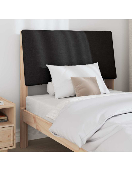 Testiera imbottita Nero 90 cm Pino massello