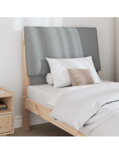 Testiera imbottita Grigio chiaro 80 cm Pino massello
