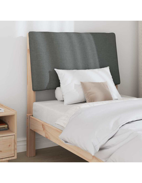 Testiera imbottita Grigio scuro 80 cm Pino massello