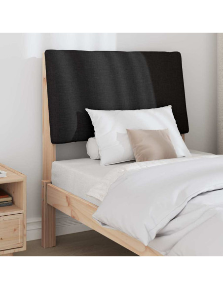 Testiera imbottita Nero 80 cm Pino massello