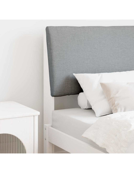 Testiera imbottita Grigio chiaro 80 cm Pino massello