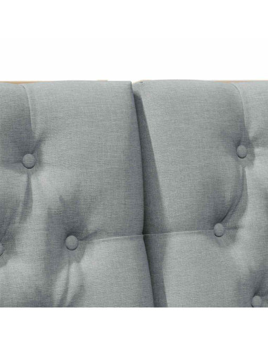 Testiera imbottita Grigio chiaro 200 cm Pino massello