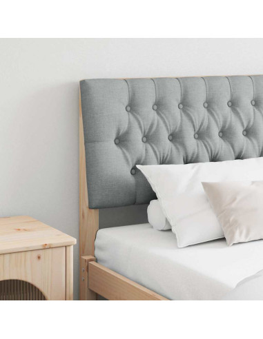 Testiera imbottita Grigio chiaro 200 cm Pino massello