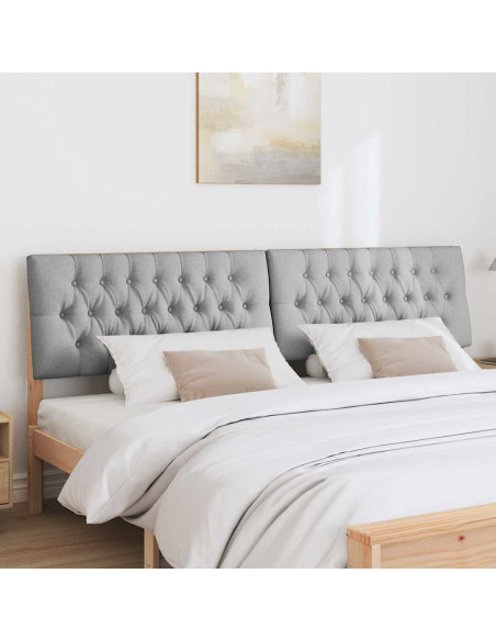 Testiera imbottita Grigio chiaro 200 cm Pino massello