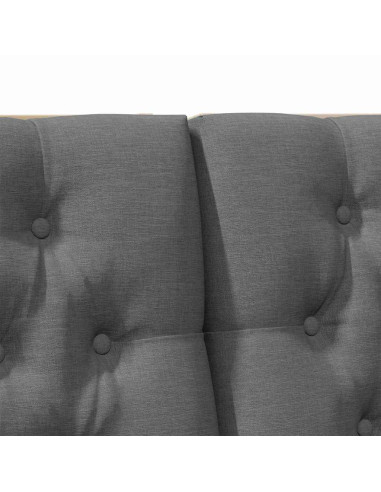 Testiera imbottita Grigio scuro 200 cm Pino massello